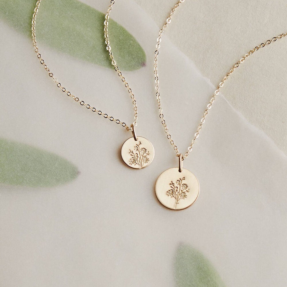 Aster September Birth Flower Charm Gift Necklace - Picture 6 of 16